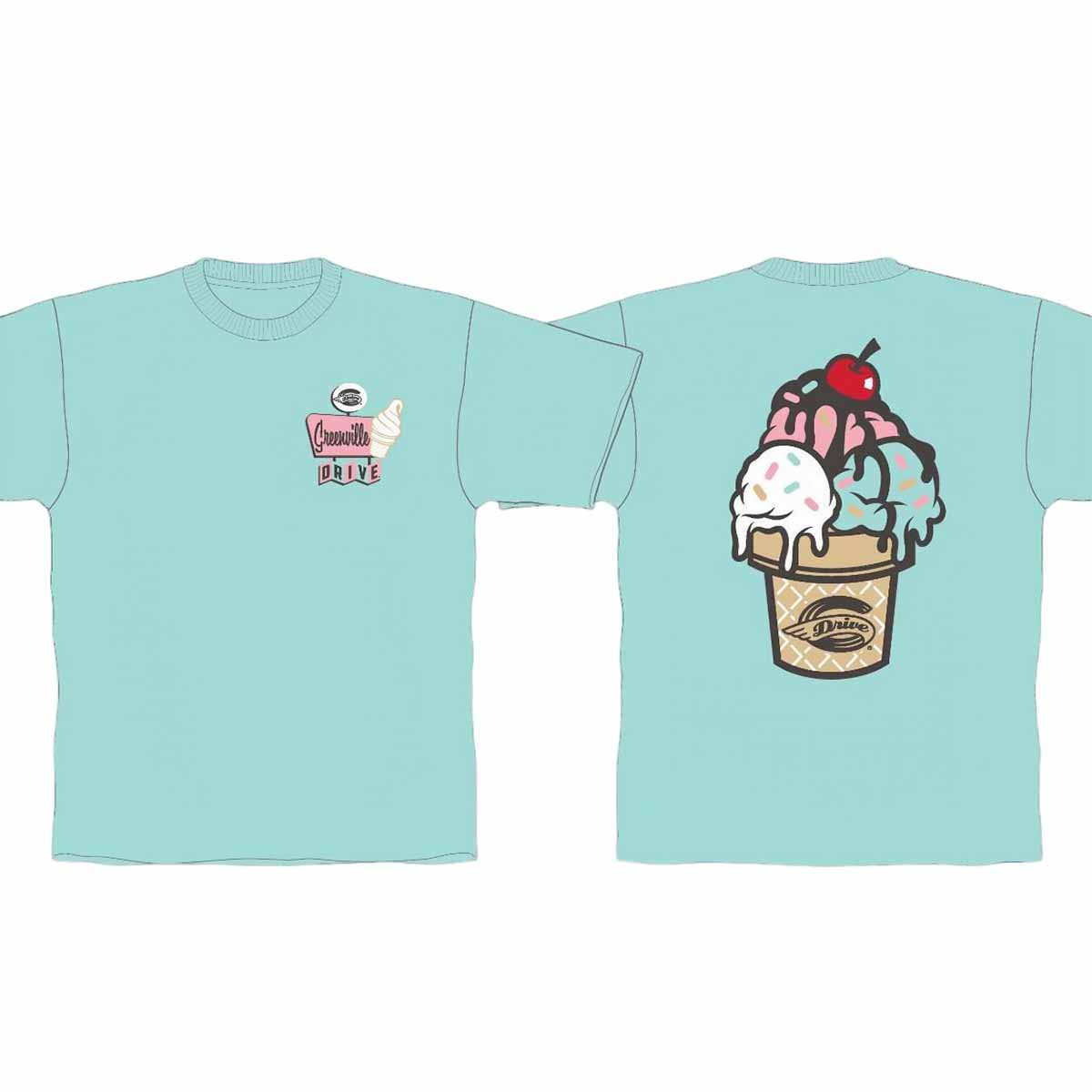 Greenville Drive Baseballism Ice Cream T Shirt Greenville Drive Baseballism Ice Cream T-Shirt