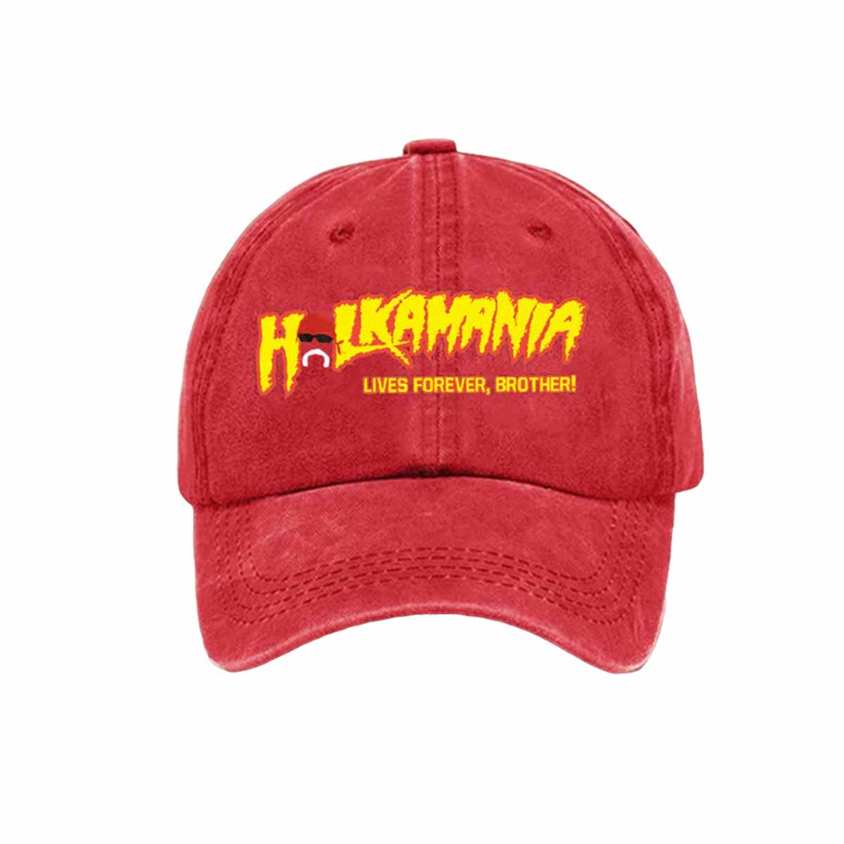 Hulk Hogan Hulkamania Lives Forever Brother Printed Cap Hulk Hogan Hulkamania Lives Forever Brother Printed Cap