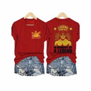 Hulk Hogan Legend Forever In Memory Of A Legend V Neck T Shirt