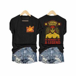 Hulk Hogan Legend Forever In Memory Of A Legend V-Neck T-Shirt Hulk Hogan Legend Forever In Memory Of A Legend V-Neck T-Shirt