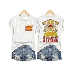 Hulk Hogan Legend Forever In Memory Of A Legend V Neck T Shirt