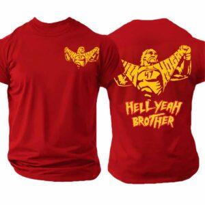 Men’s Hulk Hogan Rip Brother Hell Yeah Brother Short Sleeved T-shirt Men’s Hulk Hogan Rip Brother Hell Yeah Brother Short Sleeved T-shirt