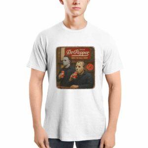 Michael Myers Jason Voorhees Drink Dr Pepper Good For Halloween Shirt