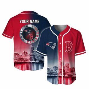 Patriots x Red Sox Skyline Personalized Jersey Patriots x Red Sox Skyline Personalized Jersey