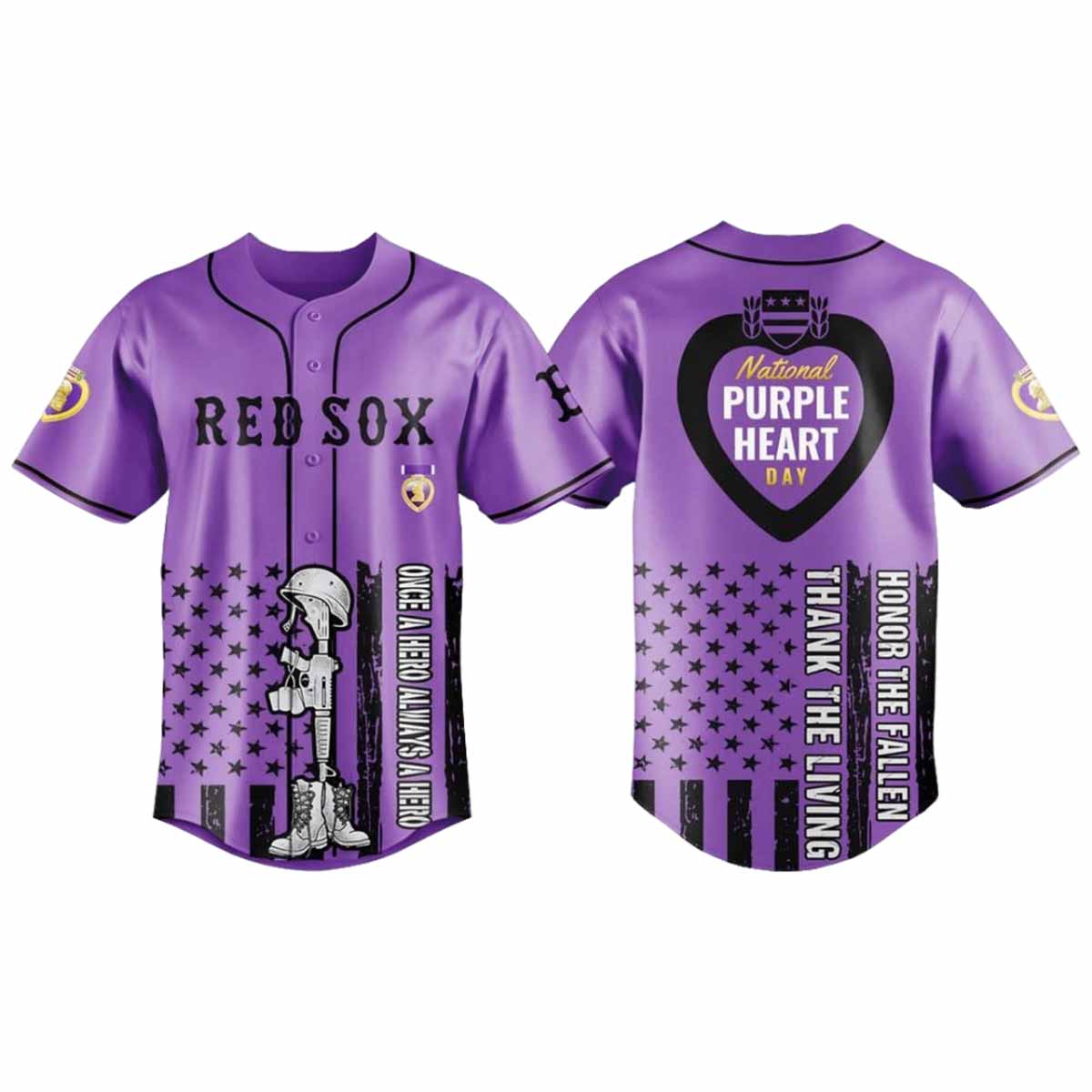 Red Sox 2025 National Purple Heart Day Jersey Red Sox 2025 National Purple Heart Day Jersey