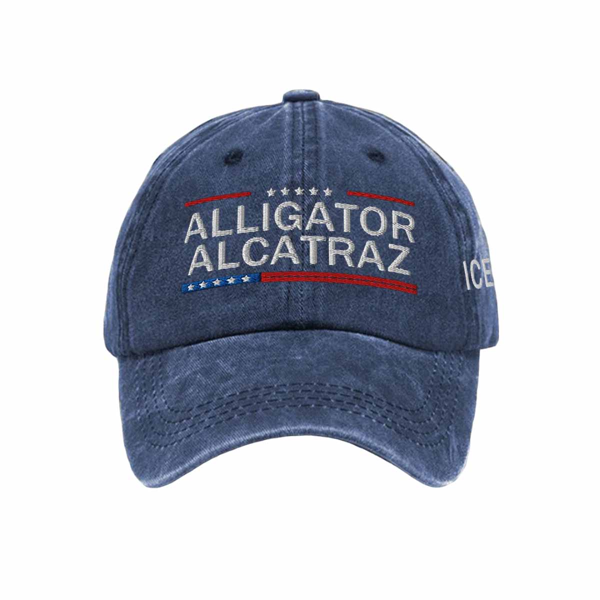 Retro Alligator Alcatraz Funny Florida Everglades Hat Retro Alligator Alcatraz Funny Florida Everglades Hat