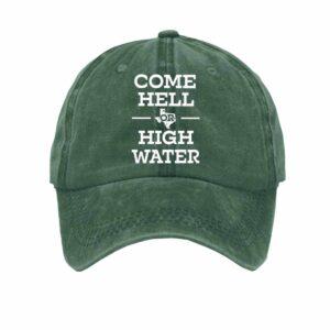 Retro Texas Strong Come Hell Or High Water Print Baseball Cap 1 Retro Texas Strong Come Hell Or High Water Print Baseball Cap