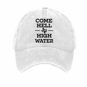 Retro Texas Strong Come Hell Or High Water Print Baseball Cap 2 Retro Texas Strong Come Hell Or High Water Print Baseball Cap
