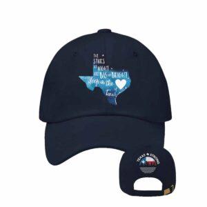 Retro Texas Strong The Stars At Night Are Big And Bright Deep In The Heart Of Texas Print Baseball Cap Retro Texas Strong The Stars At Night Are Big And Bright Deep In The Heart Of Texas Print Baseball Cap