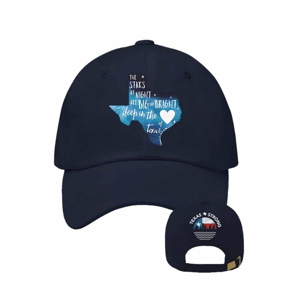 Retro Texas Strong The Stars At Night Are Big And Bright Deep In The Heart Of Texas Print Baseball Cap Retro Texas Strong The Stars At Night Are Big And Bright Deep In The Heart Of Texas Print Baseball Cap