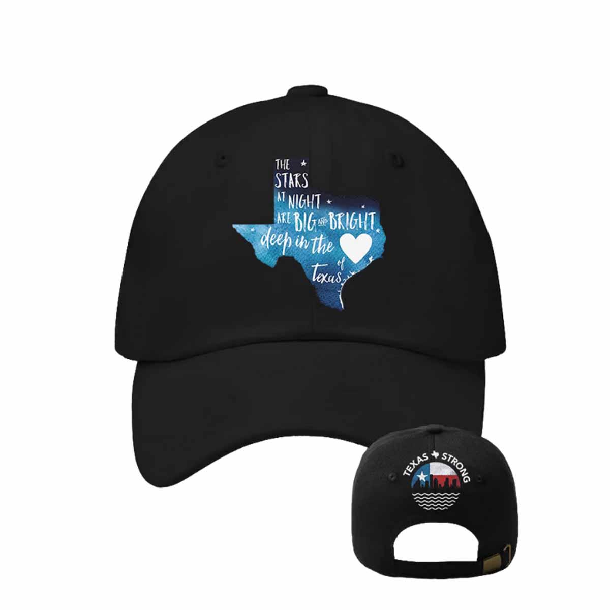 Retro Texas Strong The Stars At Night Are Big And Bright Deep In The Heart Of Texas Print Baseball Cap Retro Texas Strong The Stars At Night Are Big And Bright Deep In The Heart Of Texas Print Baseball Cap