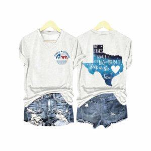 Retro Texas Strong The Stars At Night Are Big And Bright Deep In The Heart Of Texas Print T-Shirt 2 Retro Texas Strong The Stars At Night Are Big And Bright Deep In The Heart Of Texas Print T Shirt3