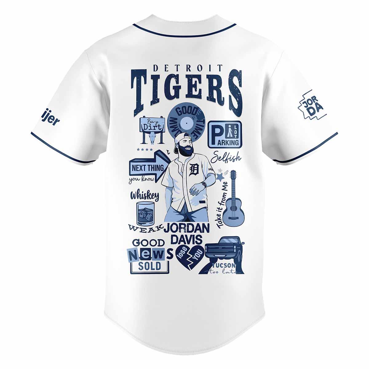 Tigers Jordan Davis Baseball Jersey 2025 Tigers Jordan Davis Baseball Jersey 2025