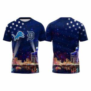 Tigers x Lions Skyline American Flag Shirt