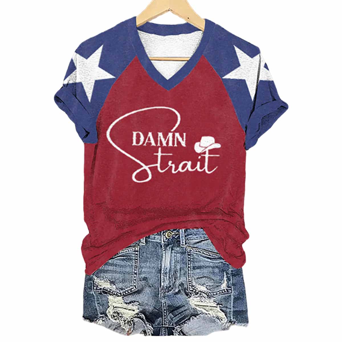 Women's Damn Strait Country Music Fan T shirt Women's Damn Strait Country Music Fan T-shirt