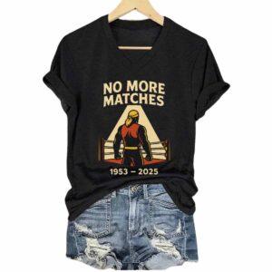 Women's Hulk Hogan No More Matches 1953 2025 Print V Neck T Shirt