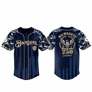 2025 Brewers US Navy 250th Birthday Celebration Jersey 2025 Brewers US Navy 250th Birthday Celebration Jersey