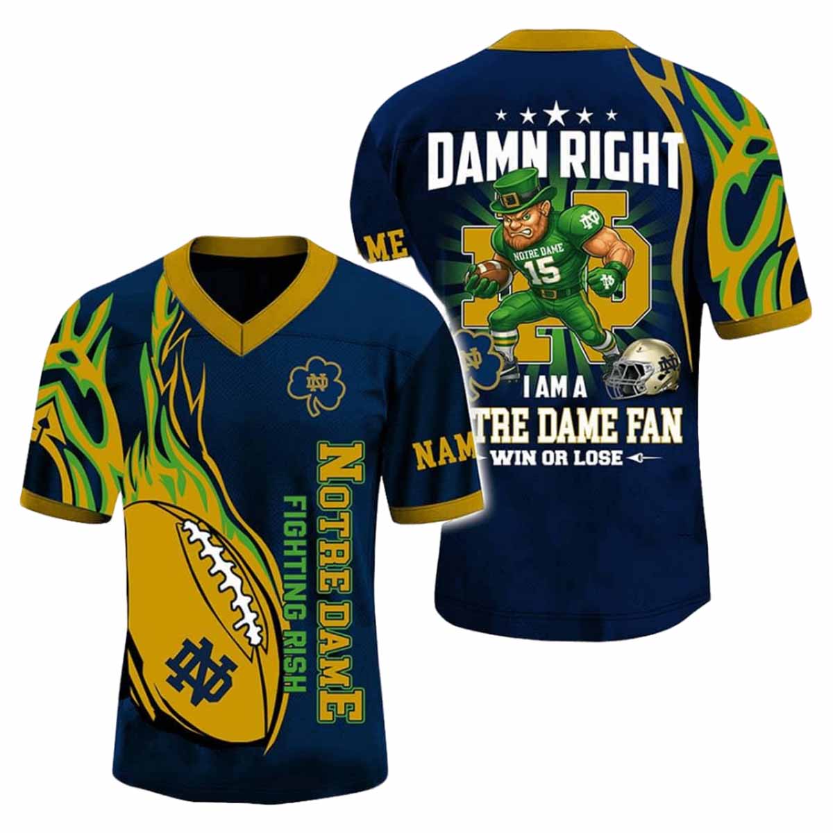 2025 Damn Right I'm A Fighting Irish Fan Personalized Jersey 2025 Damn Right I'm A Fighting Irish Fan Personalized Jersey