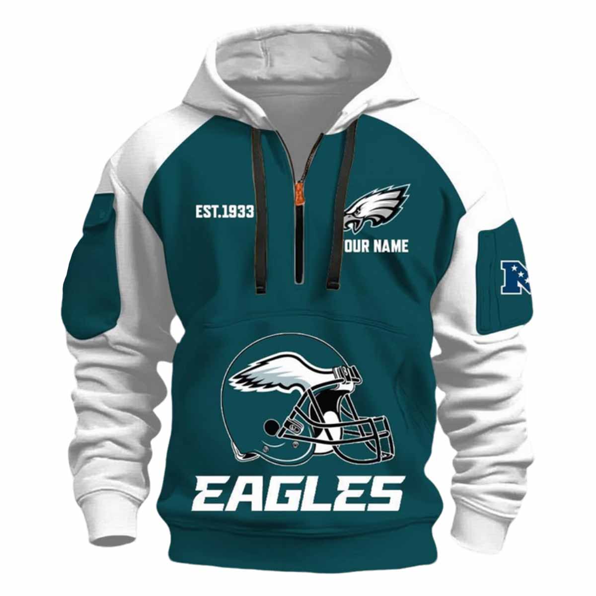 2025 Eagles Est 1933 Quarter Zip Hoodie 2025 Eagles Est 1933 Quarter Zip Hoodie
