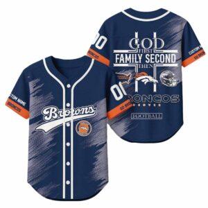 2025 God First Family Second Then Broncos Football Jersey
