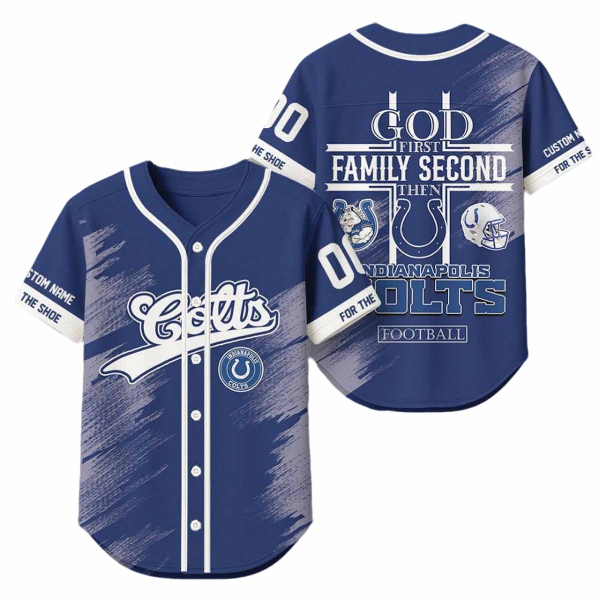 2025 God First Family Second Then Colts Football Jersey 2025 God First Family Second Then Colts Football Jersey