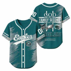 2025 God First Family Second Then Eagles Football Jersey 2025 God First Family Second Then Eagles Football Jersey