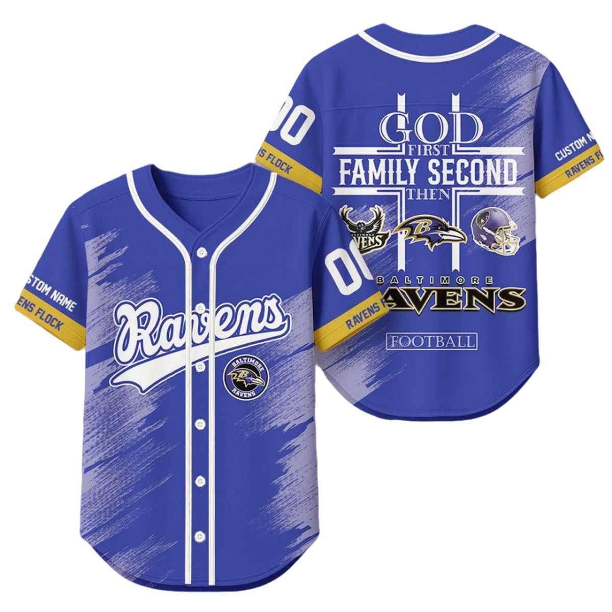 2025 God First Family Second Then Ravens Football Jersey 2025 God First Family Second Then Ravens Football Jersey