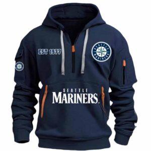 2025 Mariners Est 1977 Quarter Zip Hoodie 2025 Mariners Est 1977 Quarter Zip Hoodie