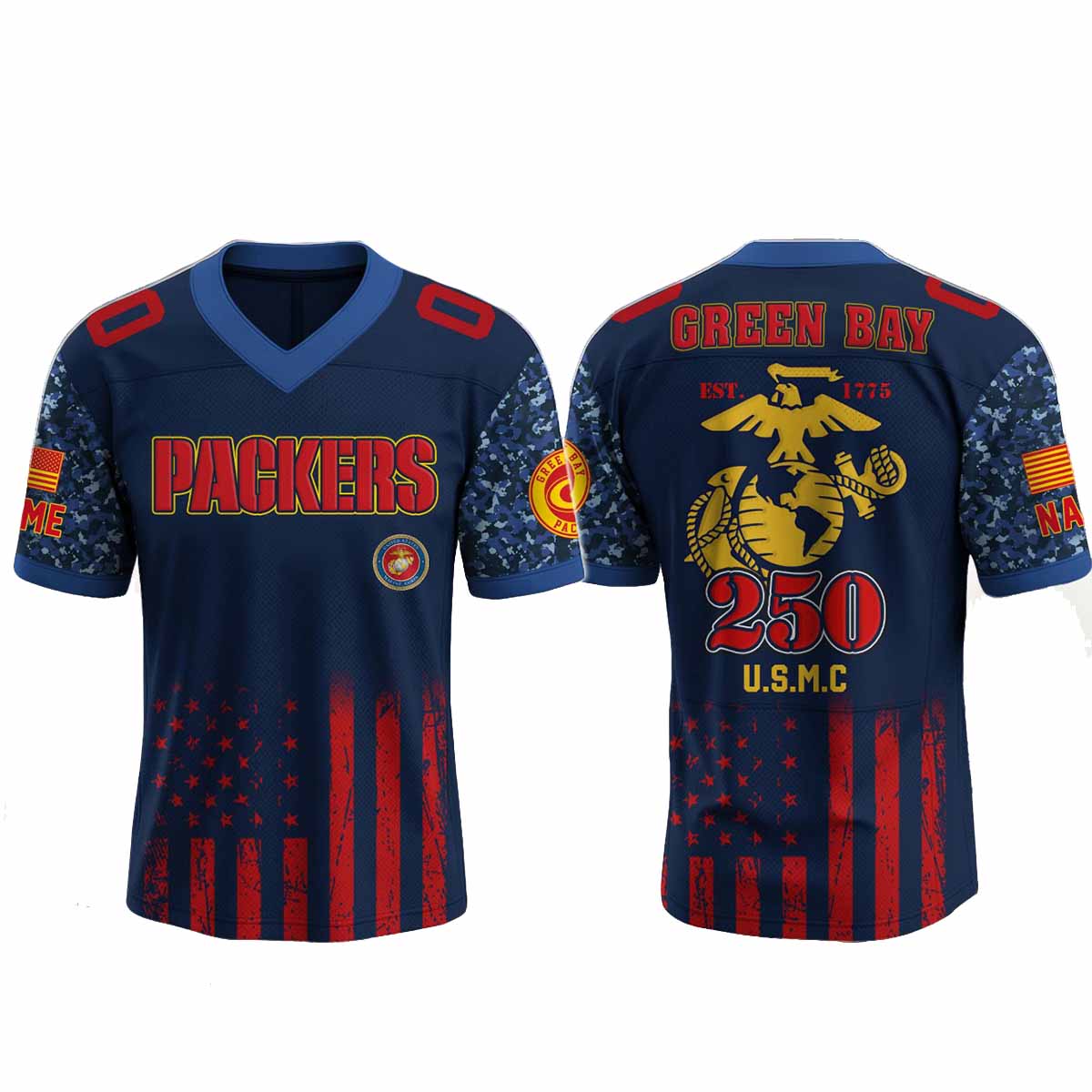 2025 Packers USMC 250th Birthday Celebration Jersey 2025 Packers USMC 250th Birthday Celebration Jersey