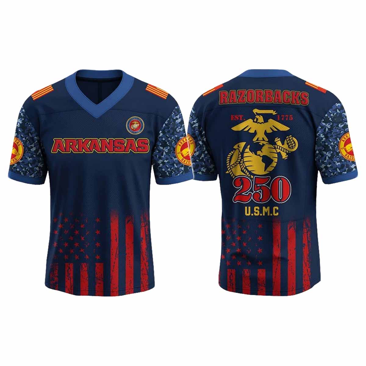 2025 Razorbacks USMC 250th Birthday Celebration Jersey 2025 Razorbacks USMC 250th Birthday Celebration Jersey