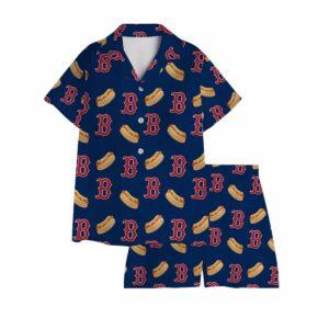 2025 Red Sox Hot Dog Pajamas Set 2025 Red Sox Hot Dog Pajamas Set