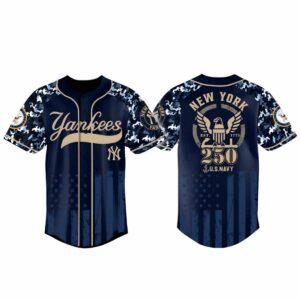 2025 Yankees US Navy 250th Birthday Celebration Jersey