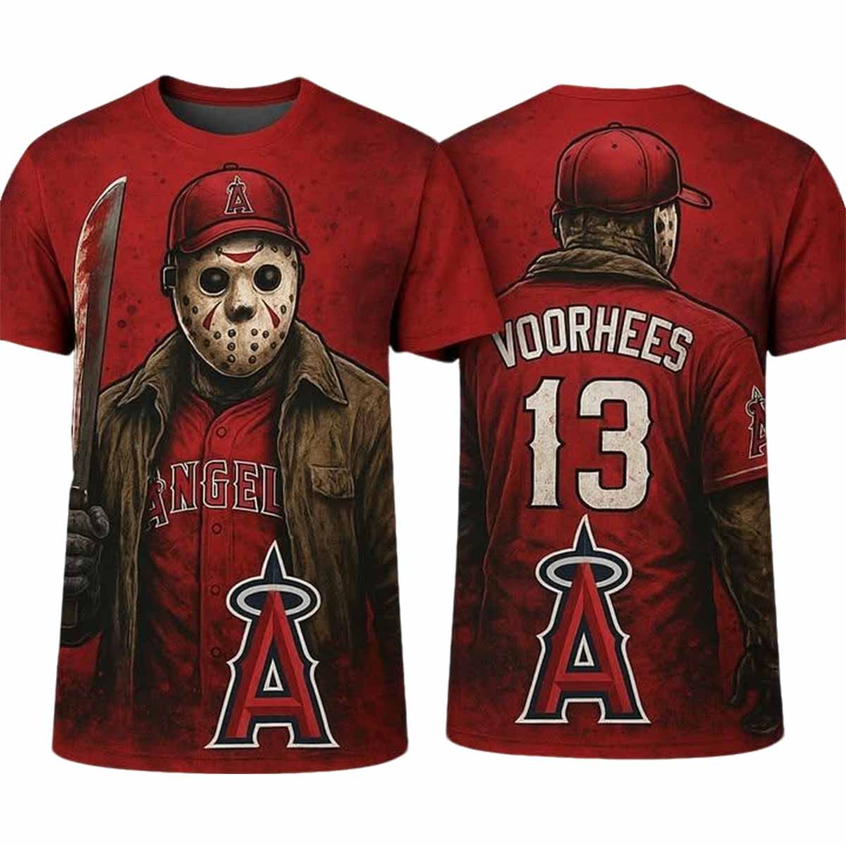 Angels Jason Voorhees Halloween Horror Costume T Shirt 2025 Angels Jason Voorhees Halloween Horror Costume T-Shirt 2025
