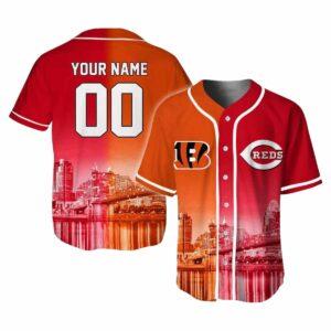 Bengals x Reds Skyline Personalized Jersey 2025 Bengals x Reds Skyline Personalized Jersey 2025