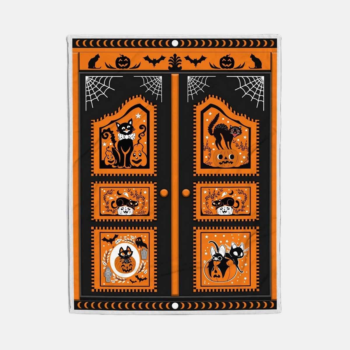 Black Cat Halloween Blanket Black Cat Halloween Blanket
