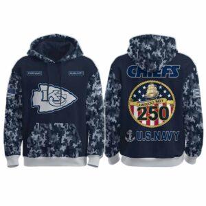 Chiefs US Navy 250th Birthday Celebration Night Game 2025 Hoodie