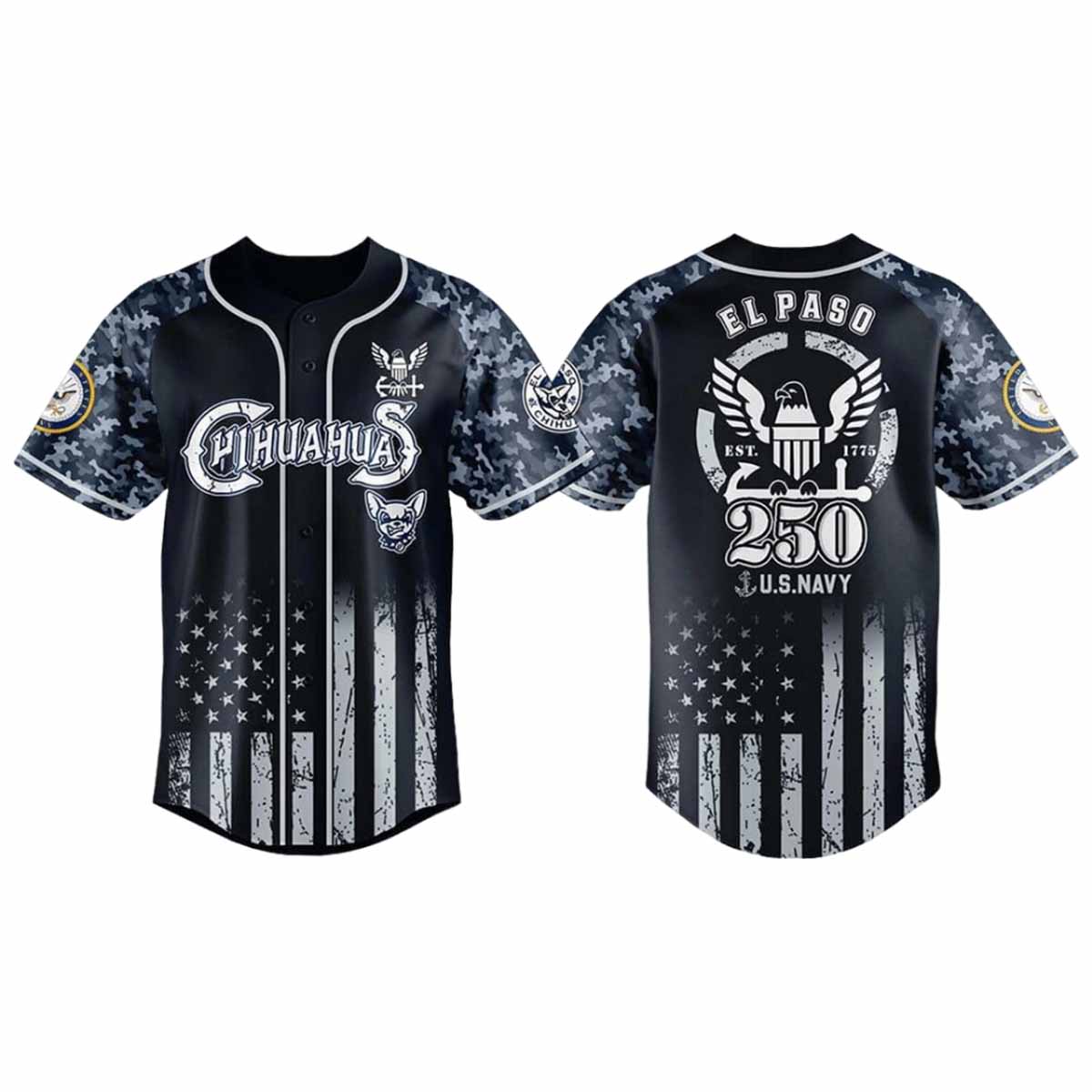 Chihuahuas x US Navy Birthday Celebration 2025 Jersey Chihuahuas x US Navy Birthday Celebration 2025 Jersey