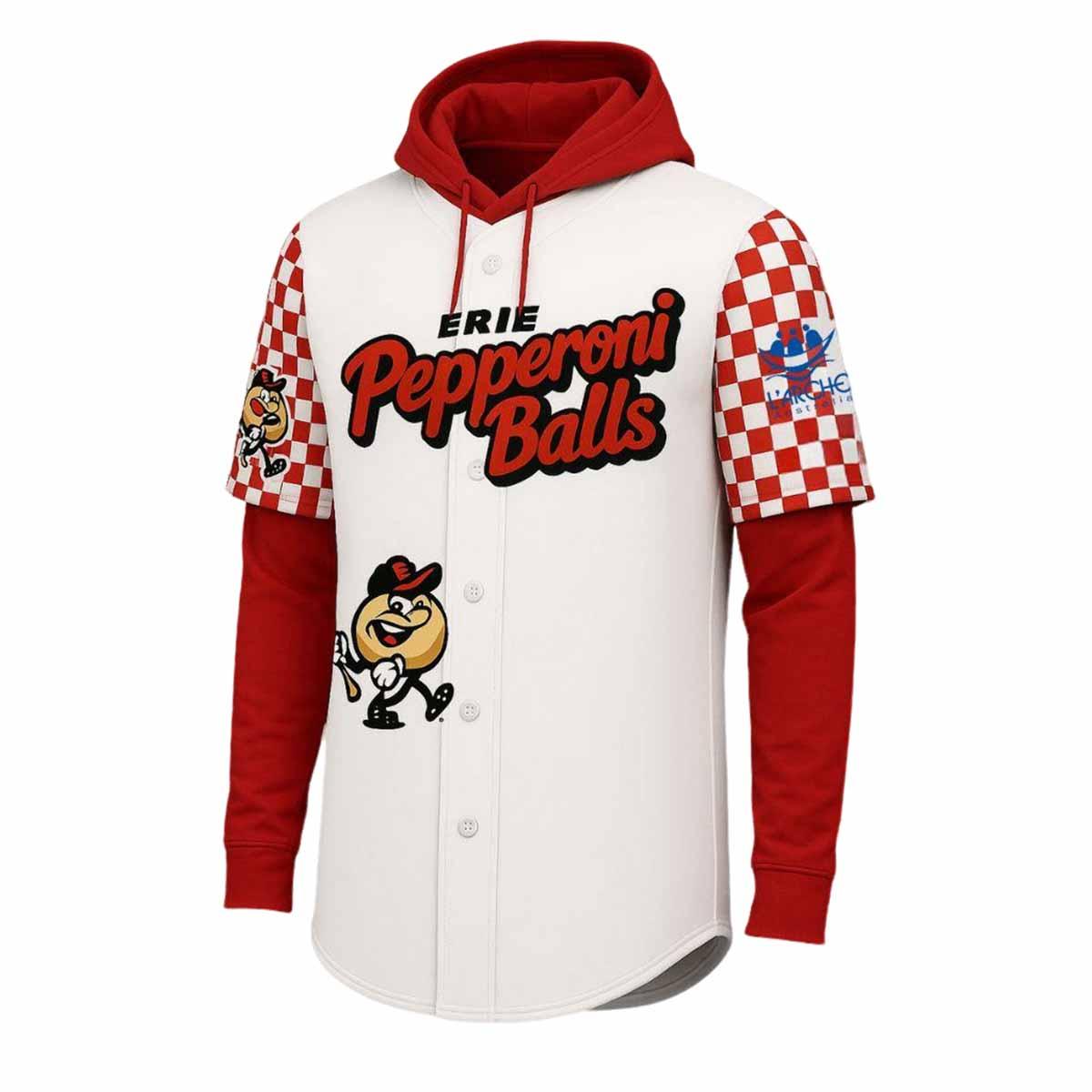 Erie SeaWolves Pepperoni Balls Jersey Hoodie Giveaway 2025 Erie SeaWolves Pepperoni Balls Jersey Hoodie Giveaway 2025
