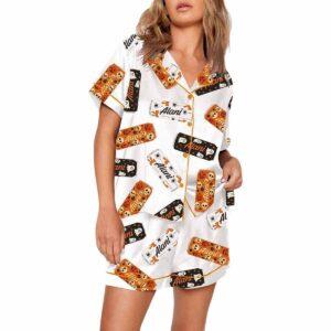 Halloween Energy Drink Can Short Sleeve Satin Pajama Set Halloween Energy Drink Can Short Sleeve Satin Pajama Set