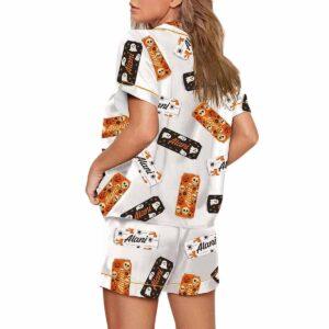 Halloween Energy Drink Can Short Sleeve Satin Pajama Set