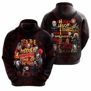 Horror It's The Most Wonderful Time Of The Year Character Halloween Shirt