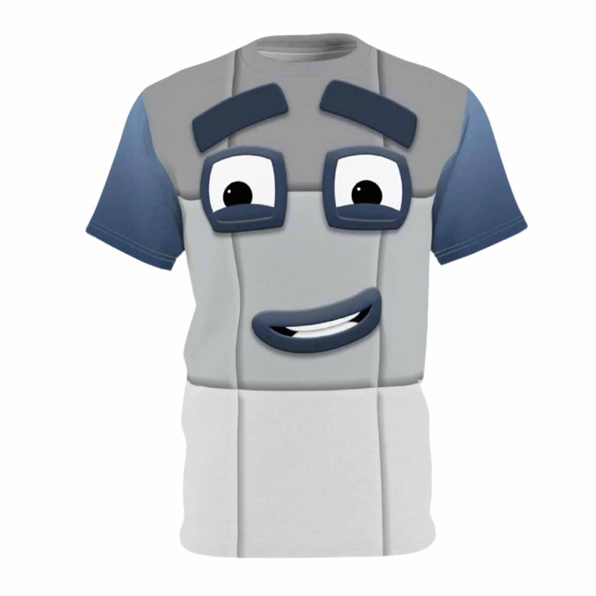 Number Nine Gray Blocks Costume Shirt Number Nine Gray Blocks Costume Shirt