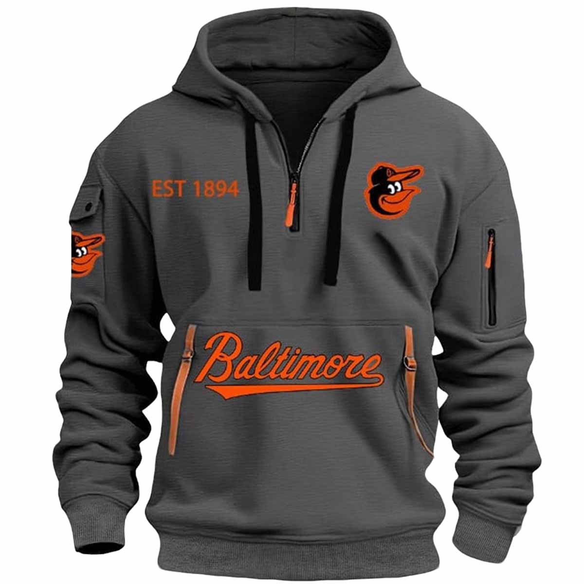 Orioles Est 1894 Quarter Zip Hoodie 2025 Orioles Est 1894 Quarter Zip Hoodie 2025