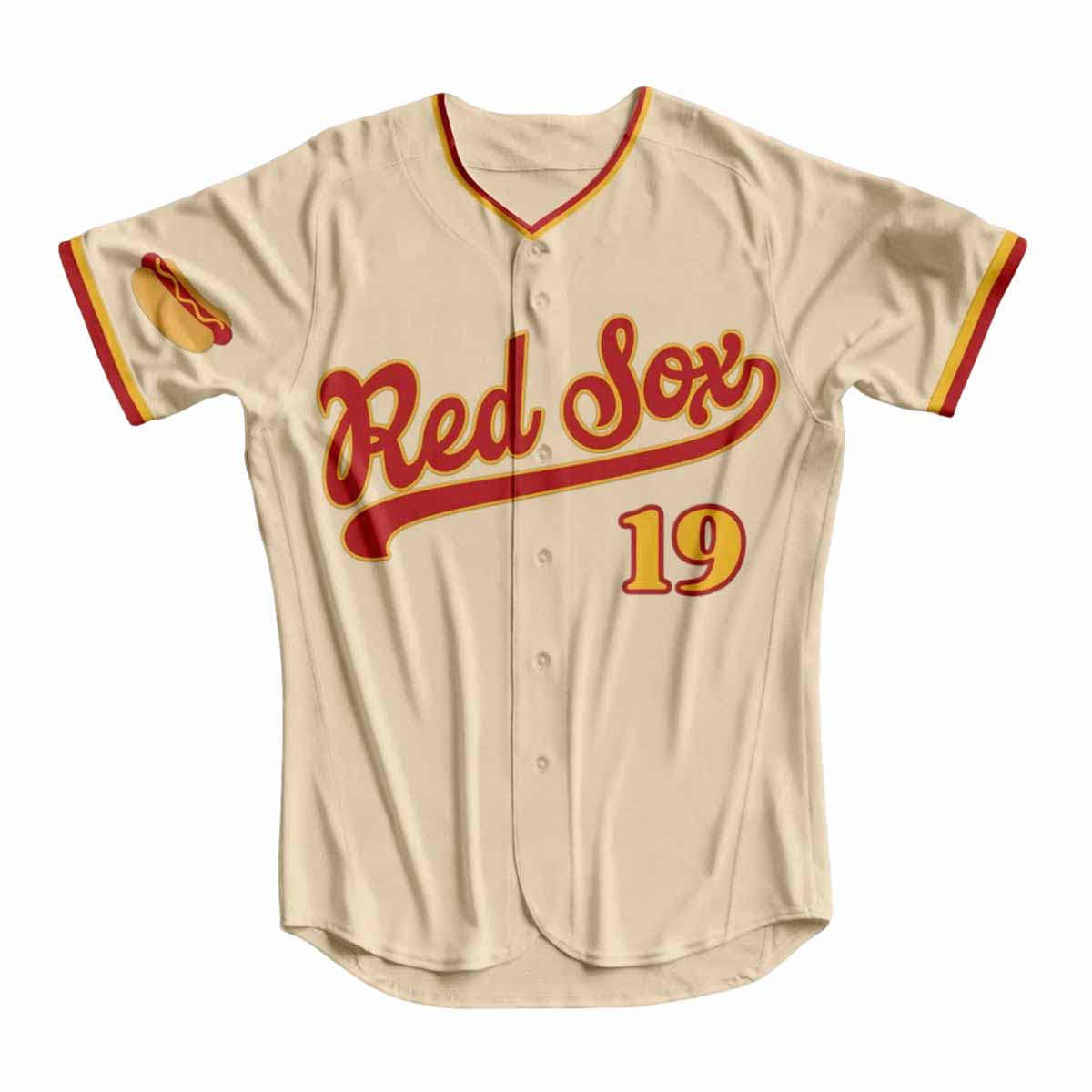 Red Sox 2025 Hot Dog themed Jersey Red Sox 2025 Hot Dog themed Jersey