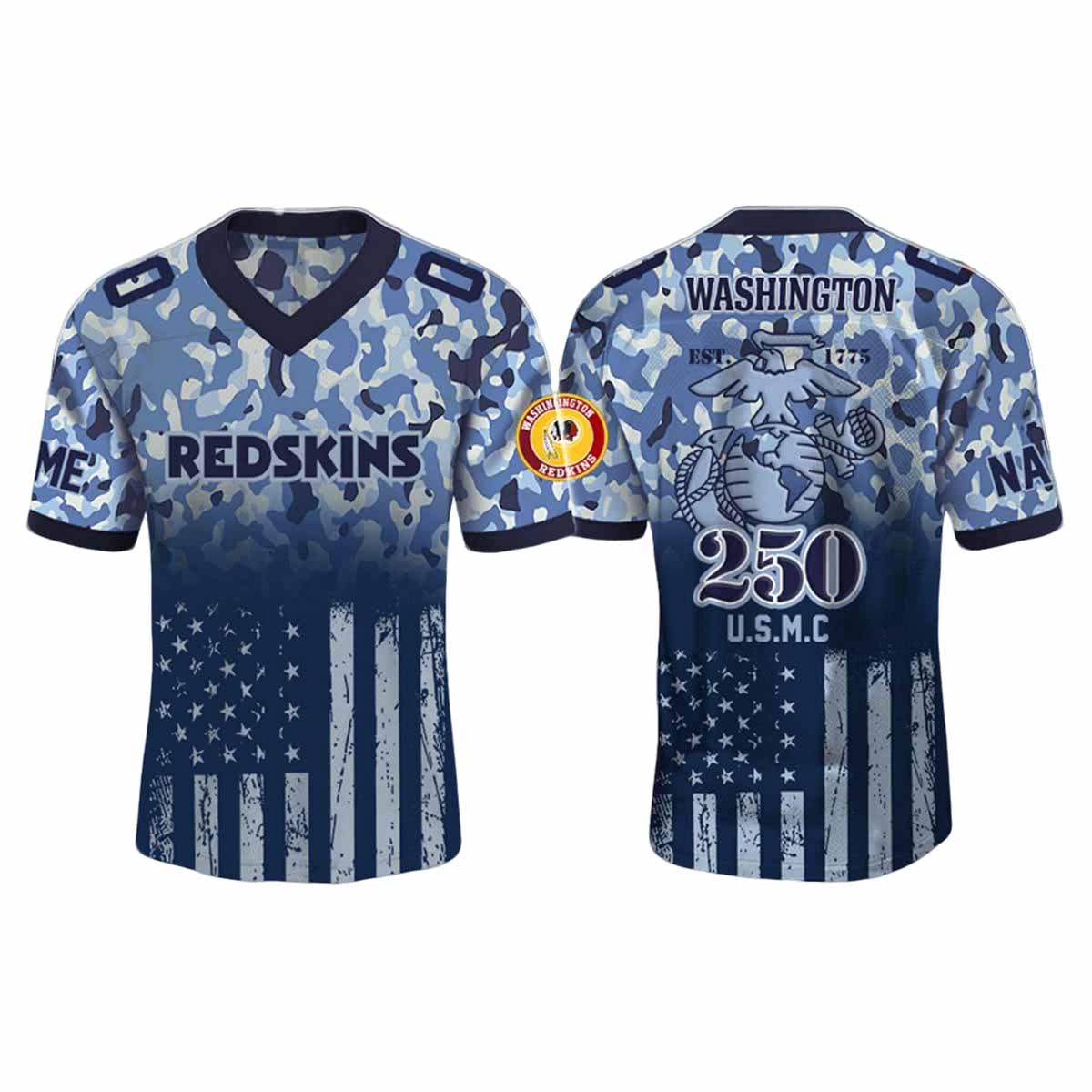 Redskins US Marine Corps 250th Anniversary Jersey 2025 Redskins US Marine Corps 250th Anniversary Jersey 2025