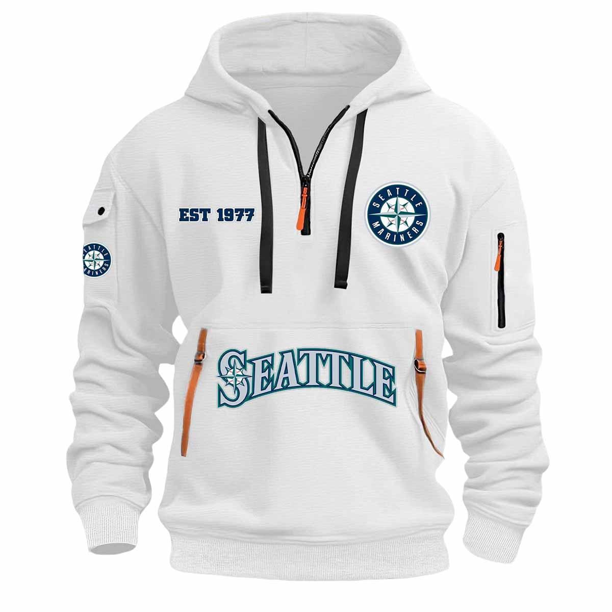 Seattle Est 1977 Quarter Zip Hoodie 2025 Seattle Est 1977 Quarter Zip Hoodie 2025