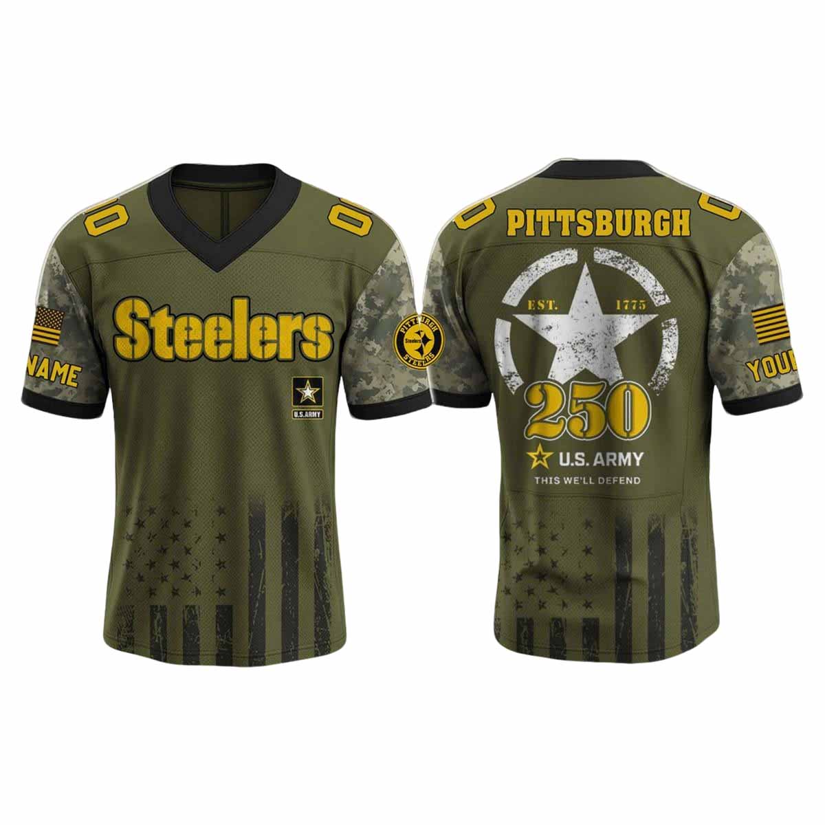 Steelers US Army's 250th Anniversary 2025 Jersey Steelers US Army's 250th Anniversary 2025 Jersey