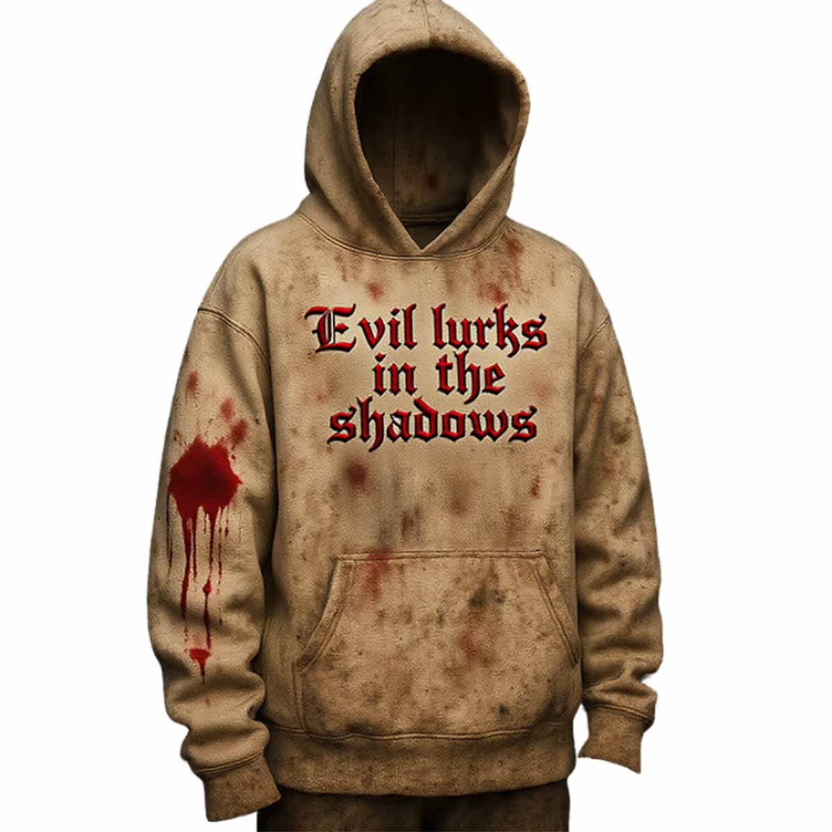 Vintage Horror Bloody Evil Lurks In The Shadows Halloween Hoodie Vintage Horror Bloody Evil Lurks In The Shadows Halloween Hoodie