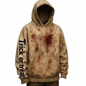 Vintage Horror Bloody Trick Or Treat Halloween Hoodie Vintage Horror Bloody Trick Or Treat Halloween Hoodie