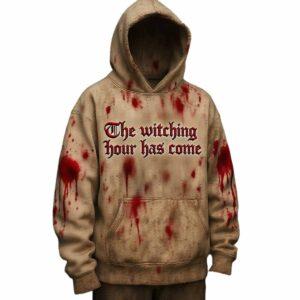 Vintage Horror The Witching Hour Has Come Halloween Hoodie